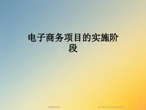 电子商务项目的实施阶段