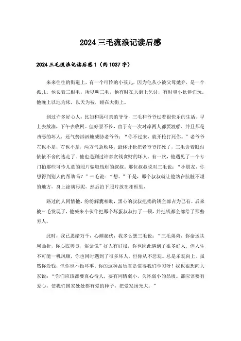 2024三毛流浪记读后感_24