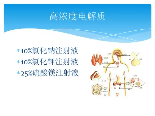 PPT医学课件高浓度电解质高渗糖灭菌注射用水讲义