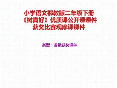 小学语文鄂教版二年级下册《树真好》优质课公开课课件获奖课件比赛观摩课课件B007