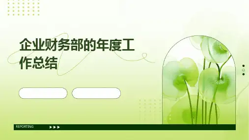 企业财务部的年度工作总结PPT