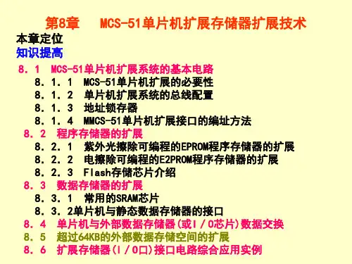 第8章 MCS-51单片机扩展存储器扩展技术