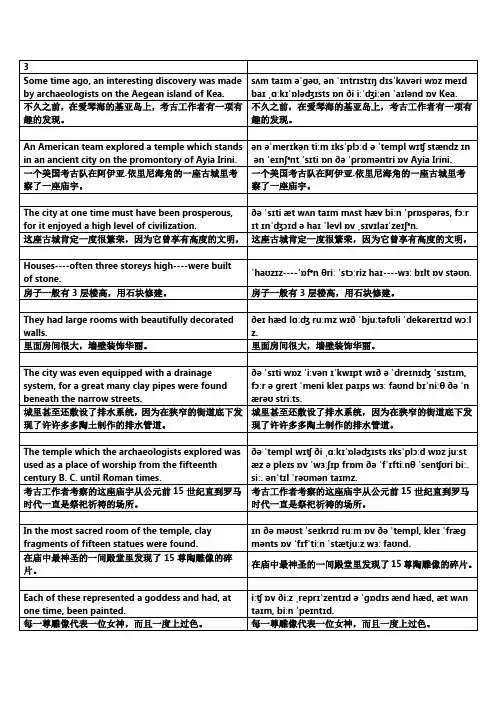 图说英语新概念英语第三册课文音标版讲义lesson3