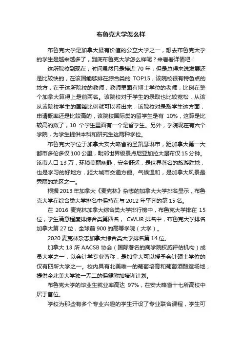 布鲁克大学怎么样