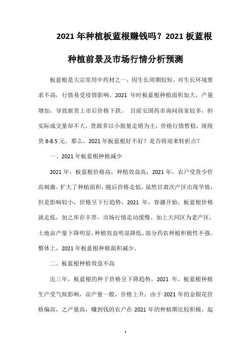 2021年种植板蓝根赚钱吗？2021板蓝根种植前景及市场行情分析预测