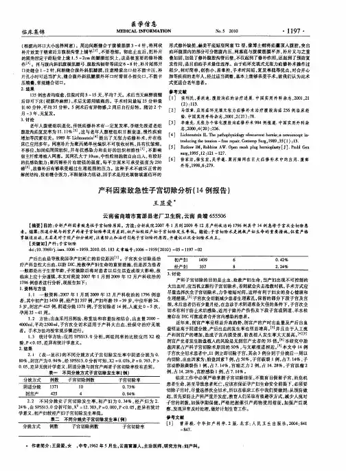 产科因素致急性子宫切除分析(14例报告)