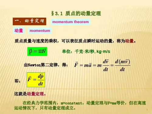理学第3章动量定理ppt课件