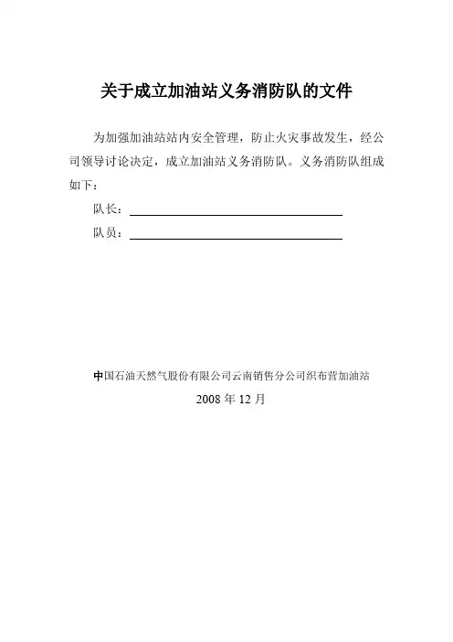 加油站任命文件