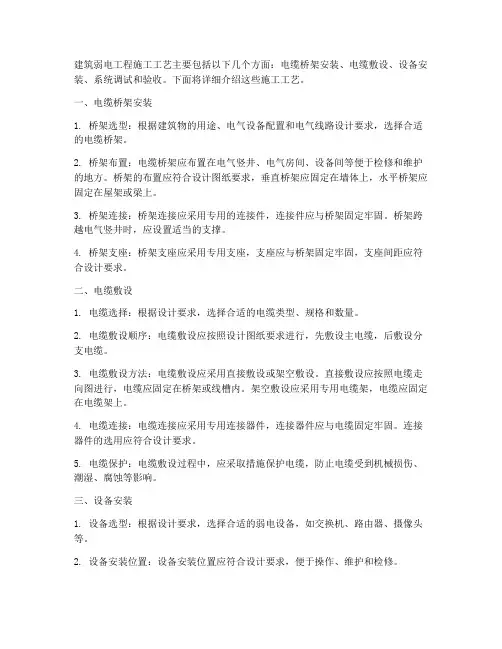 建筑弱电工程施工工艺