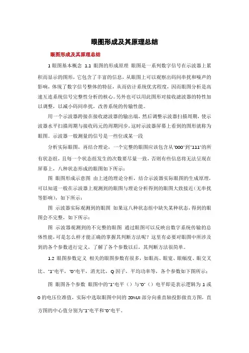 眼图形成及其原理总结