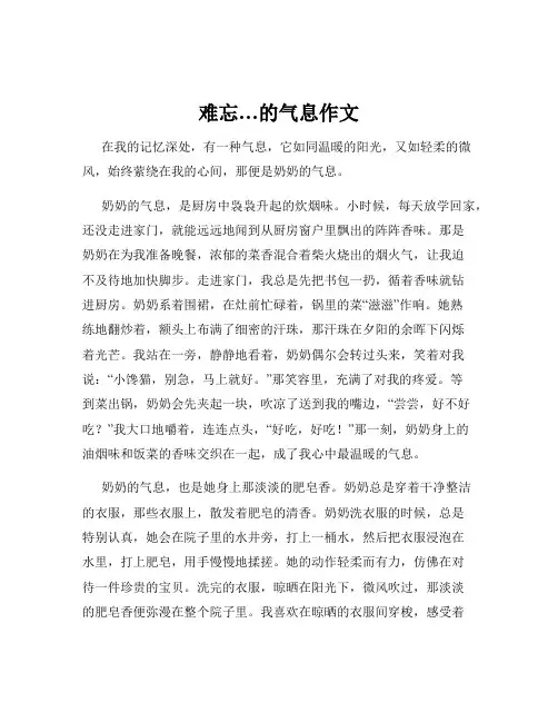 难忘…的气息作文