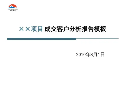 成交客户分析报告模板