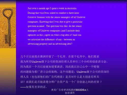 奥美广告春季训练教材BIGIDEA大创意课件
