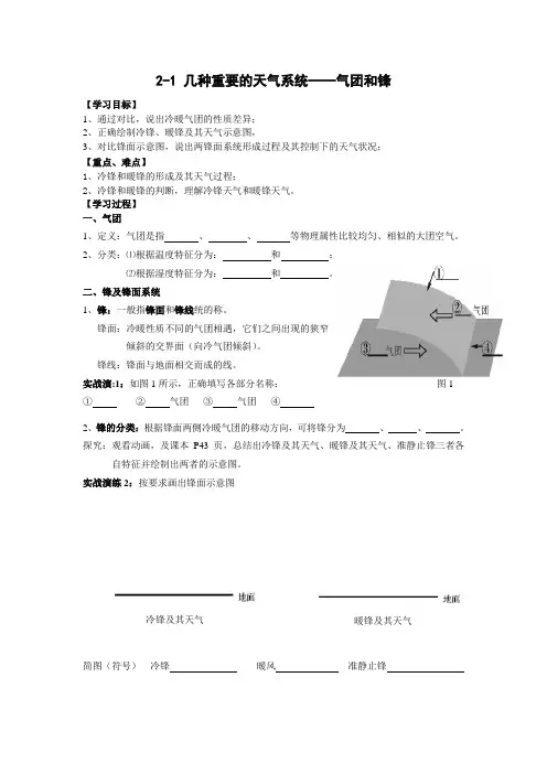 常见的天气系统之气团和锋