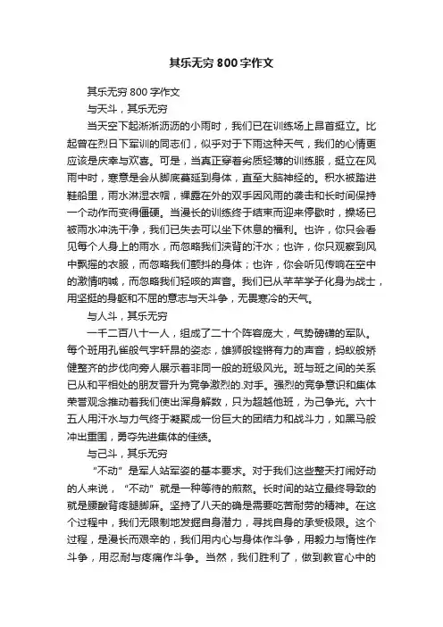 其乐无穷800字作文