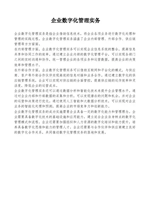 企业数字化管理实务