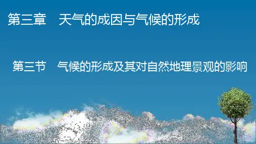 新教材地理中图版选择性必修1课件第3章第3节气候的形成及其对自然地理景观的影响