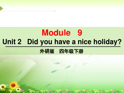 《Did you have a nice holiday》课件