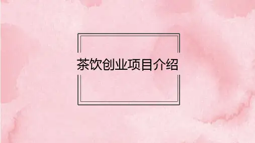 茶饮项目品牌和产品介绍PPT模板(内容详尽+框架完整)