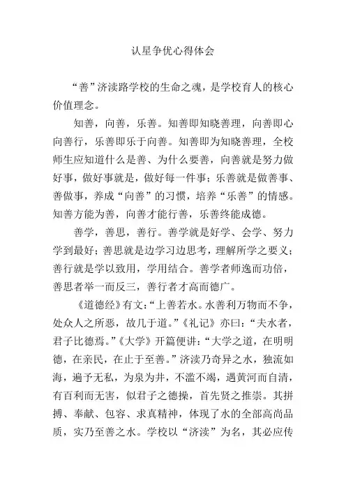 认星争优心得体会