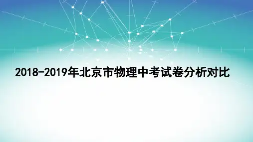 2018-2019北京市中考物理试卷分析