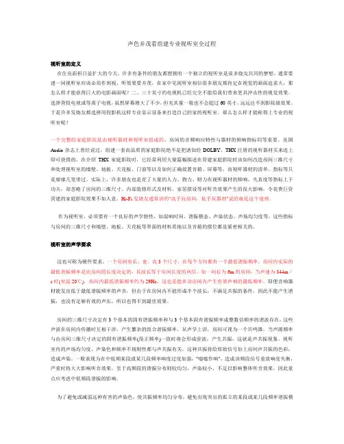 声色并茂看组建专业视听室全过程