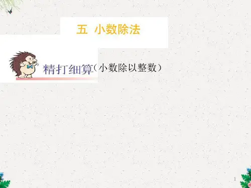 人教新课标版数学五年级上册：2.1小数除以整数  课件