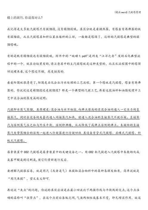 (精品word)汽提塔原理