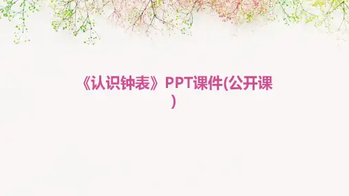 《认识钟表》PPT课件(公开课)