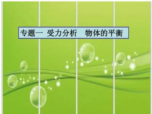 专题一受力分析  物体的平衡