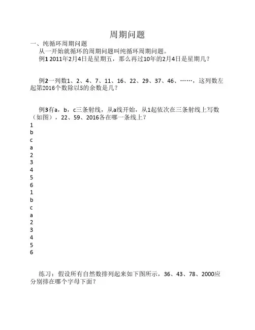 奥数讲座2--周期问题
