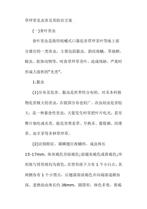 草坪常见虫害及其防治方案