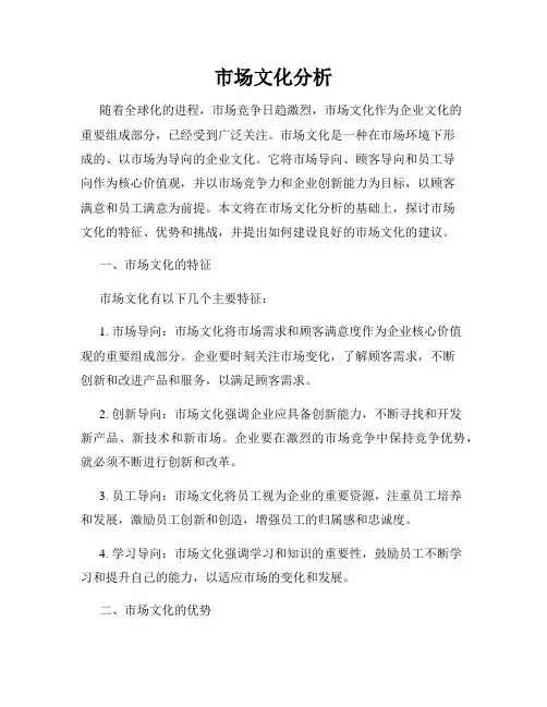 市场文化分析