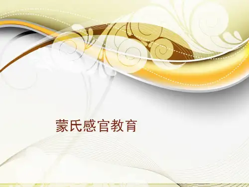 蒙特梭利---感官教育