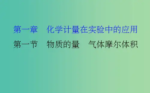 高考化学一轮复习 第一章 化学计量在实验中的应用 1 物质的量 气体摩尔体积课件