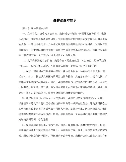 森林法基本知识