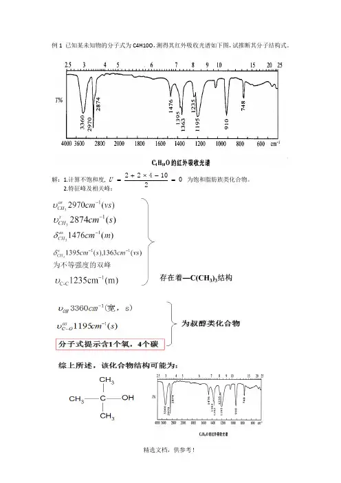 红外吸收光谱解析汇总(波谱分析)
