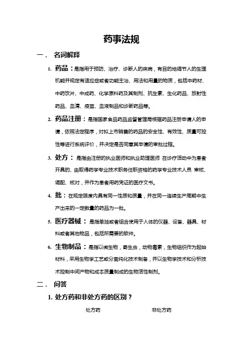 药事法规