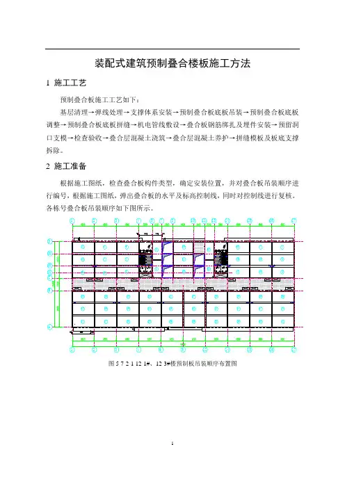 装配式建筑预制叠合楼板施工方法