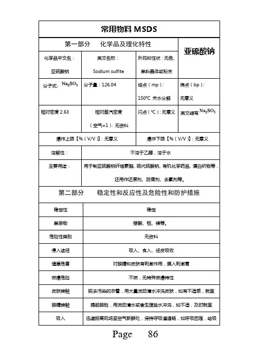 亚硫酸钠