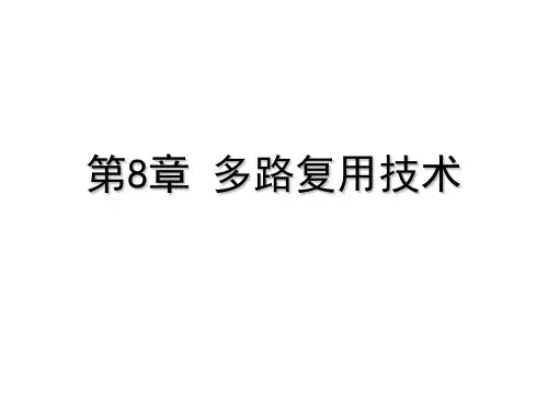 通信原理-第8章-多路复用技术