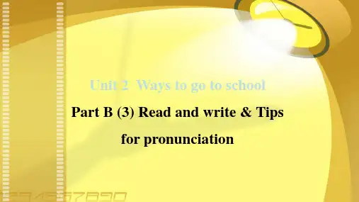人教PEP 六年级英语上册 Unit2 Part B (3) Read and write