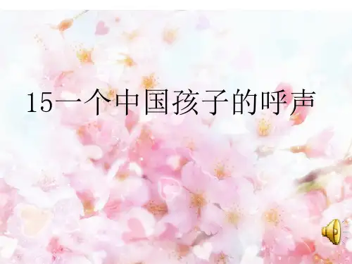 小学四年级下册语文第15课《一个中国孩子的呼声》课件46994