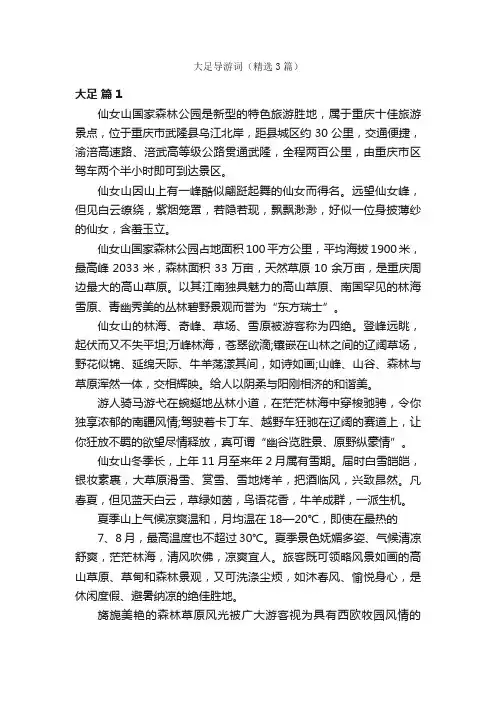 大足导游词（精选3篇）