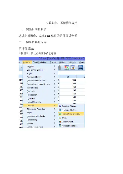 系统聚类报告