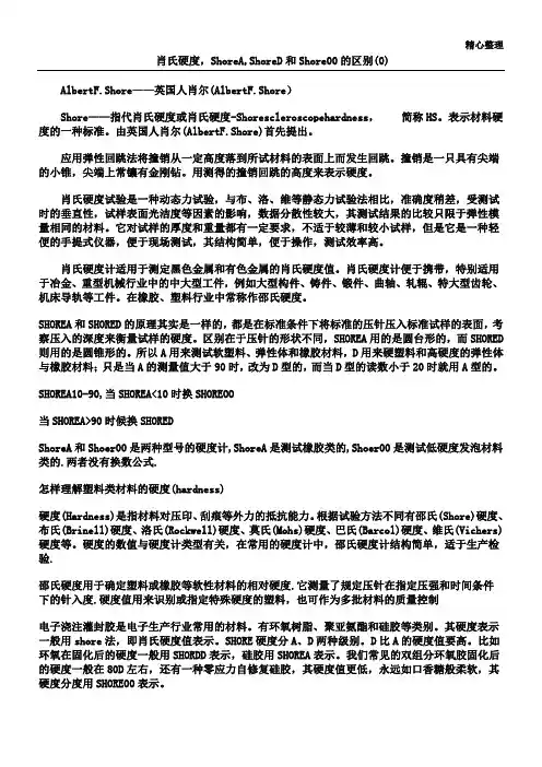 橡胶材料的硬度-邵氏硬度详解 (Share A,Shore D,Shore 00)