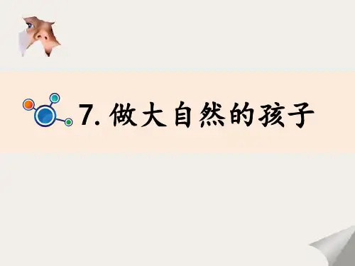 教科版二年级科学-第七课做大自然的孩子-精品PPT课件