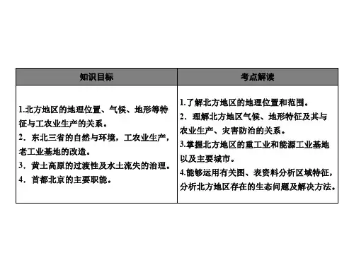 高考地理区域地理北方地区 东北三省黄土高原北京市专项突破