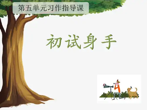 人教部编版三年级上册语文PPT优质课件：第五单元习作我眼中的缤纷世界《初试身手》(共17页)