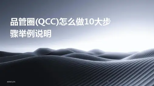 品管圈(QCC)怎么做10大步骤举例说明
